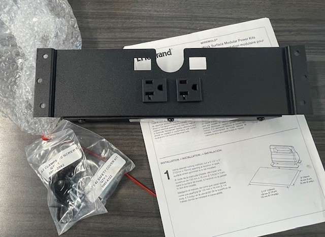 LEGRAND WIREMOLD WSMEDUTBK-2 WORK SURFACE MODULAR POWER KIT