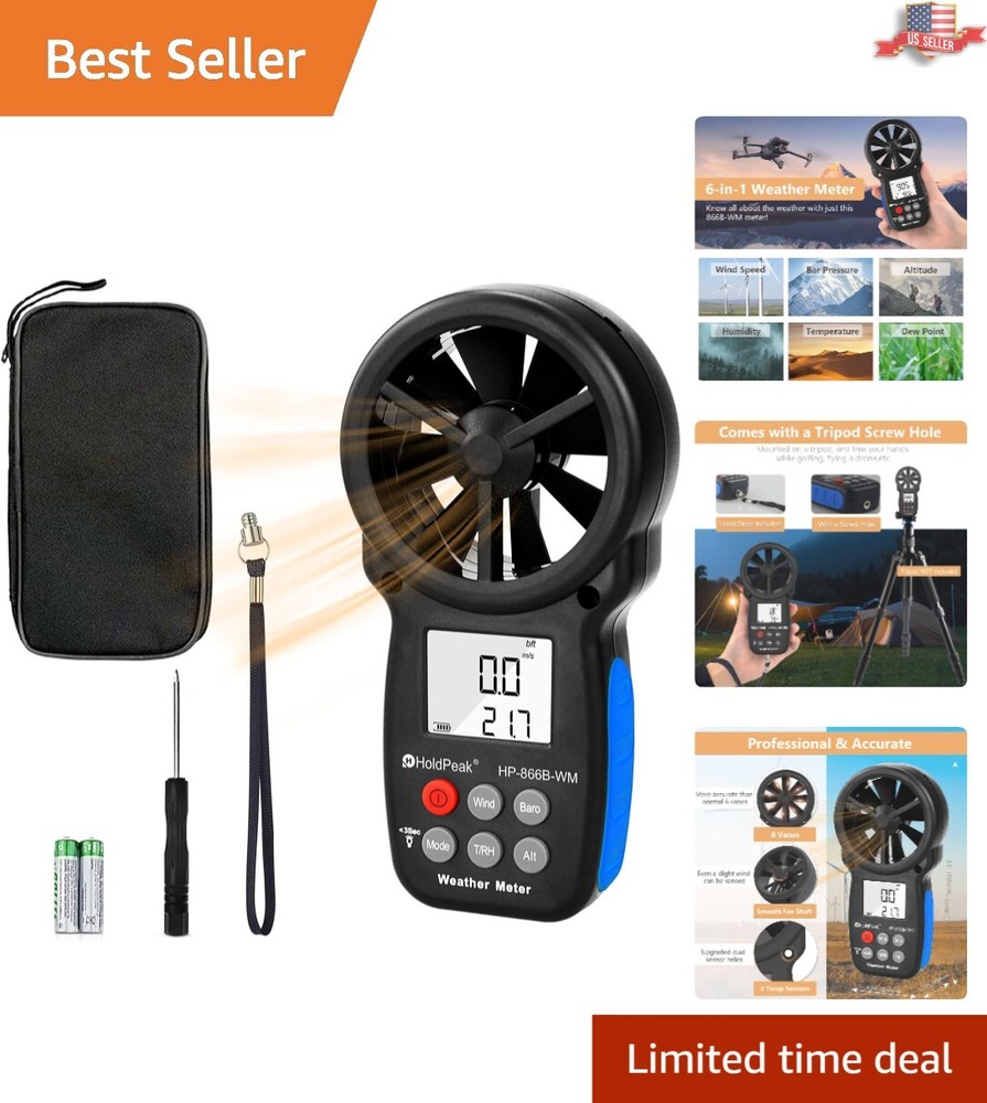 Lightweight Weather Meter with Barometric Logging & Altitude Correction Features