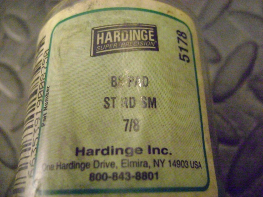 Hardinge 7/8" Round B8 Collet Pad