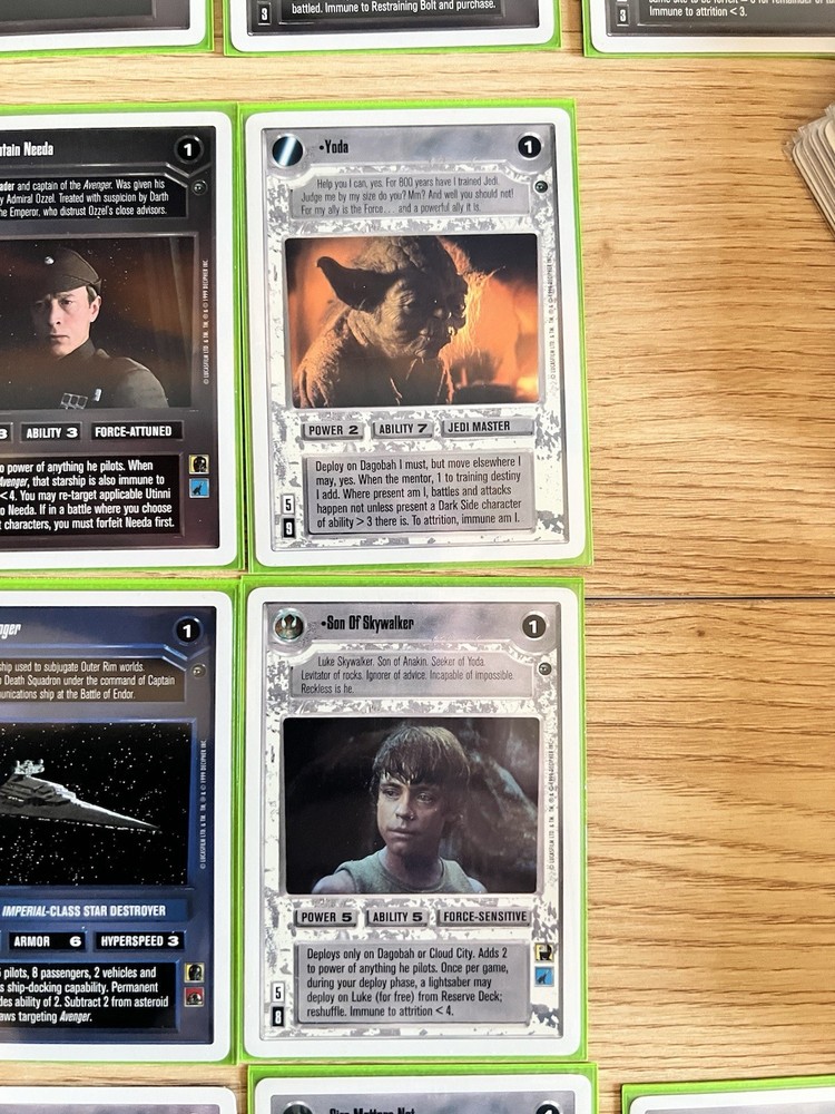 Star Wars CCG Dagobah Revised (White Border - WB) Complete Set - Very Rare