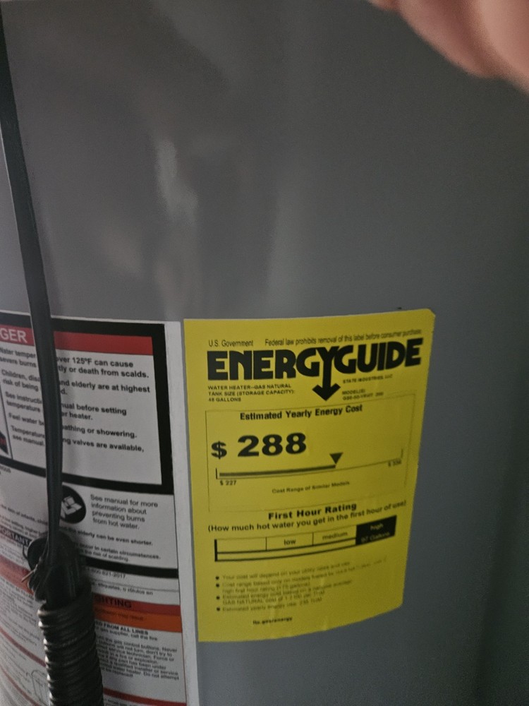 State Brand Name Gas Power Vent Water Heater Natural Gas Water Heater