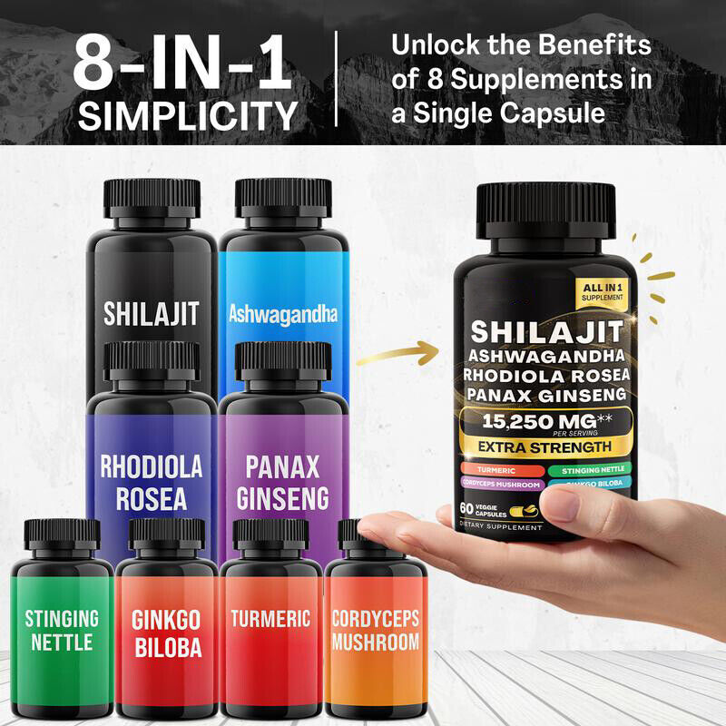Dynamic Vitality Bundle - Sea Moss Multivitamin & Shilajit Power Combo Set -US-