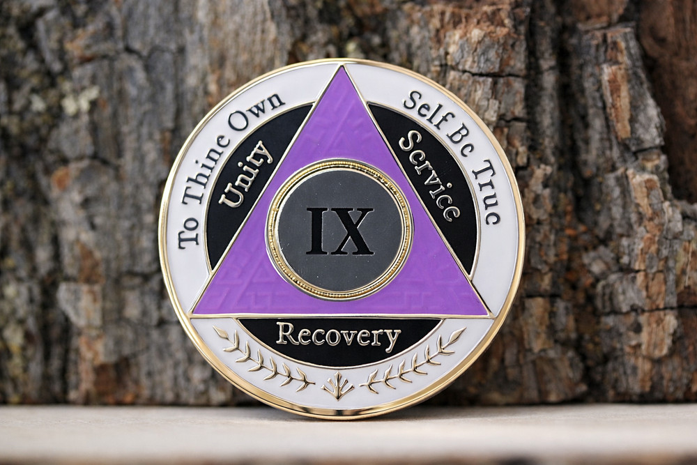 AA Coin - 9 Year - Purple White Black