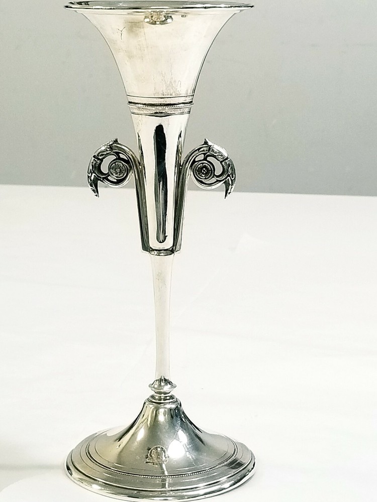 GORHAM STERLING SILVER VASE 1868