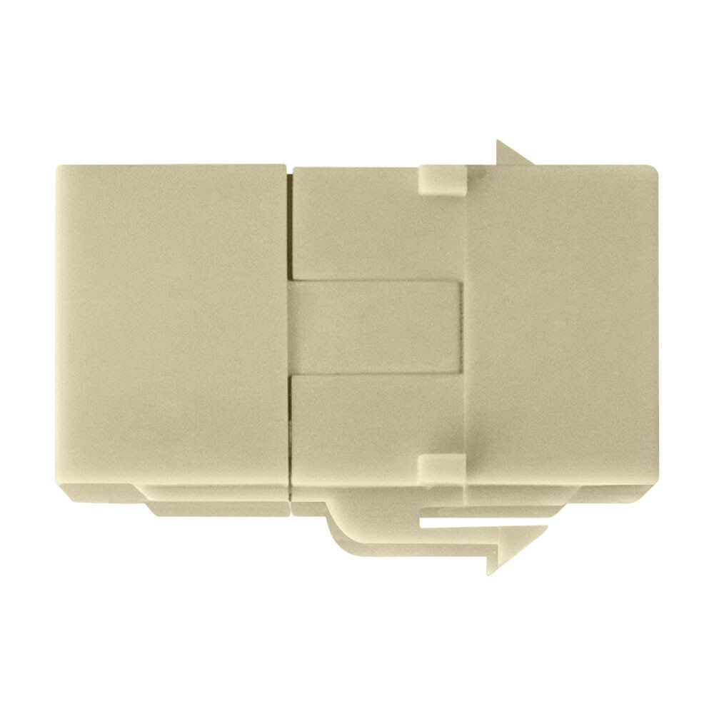 Construct Pro Cat5e Keystone Pass-Through Coupler Jack Insert (Ivory, 5-Pack)