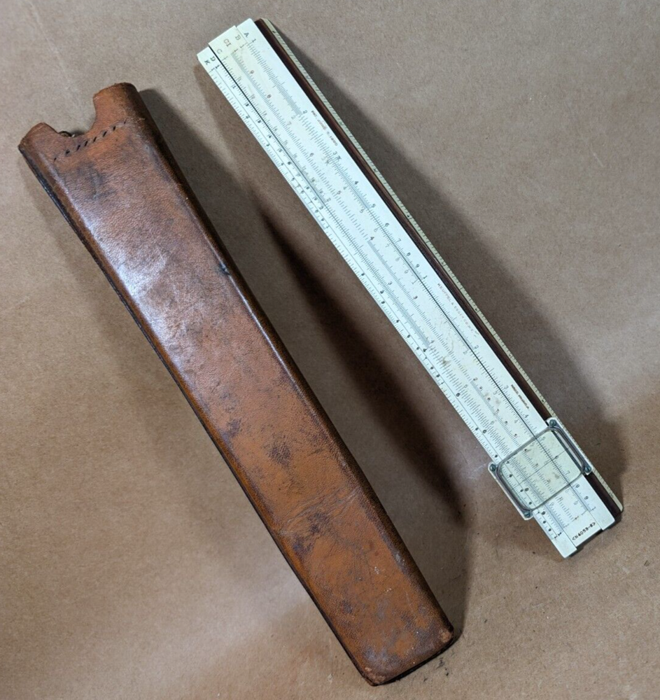 K&E Keuffel & Esser 4053 Log Log Duplex Decitrig Slide Rule w/ Case