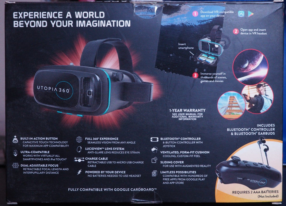 Utopia 360 Virtual Reality 3D Headset