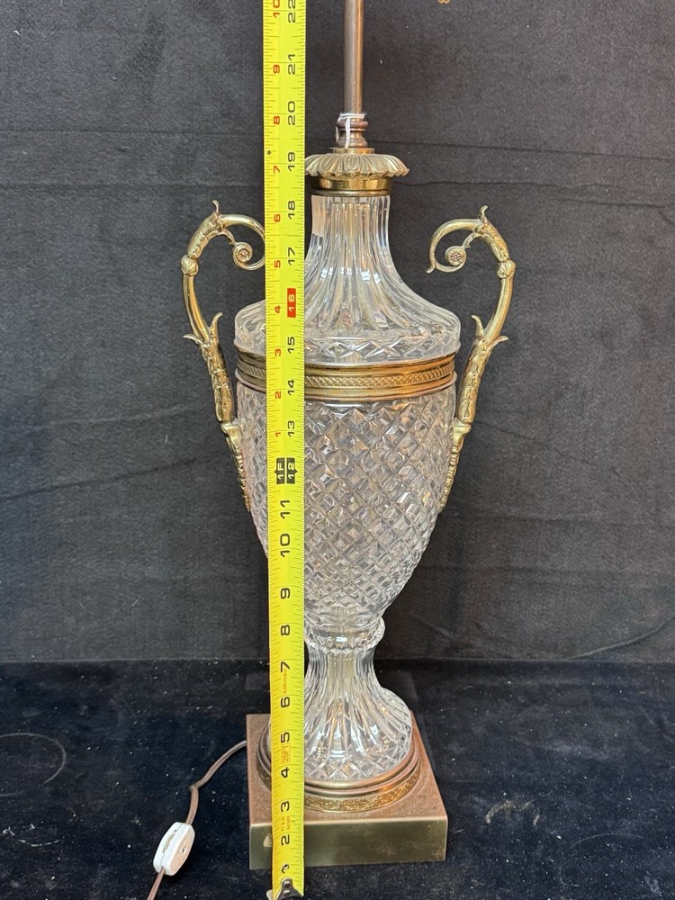 Empire Crystal Table Lamp by Designer Warren Kessler