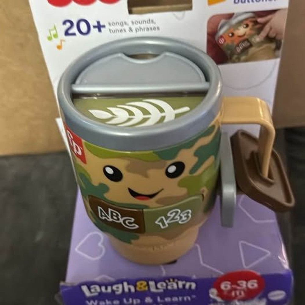 Fisher price laugh and learn camo mug