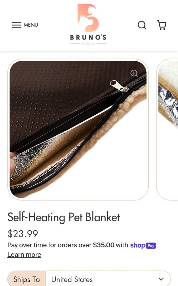 Self-Heating Pet Blanket Pad