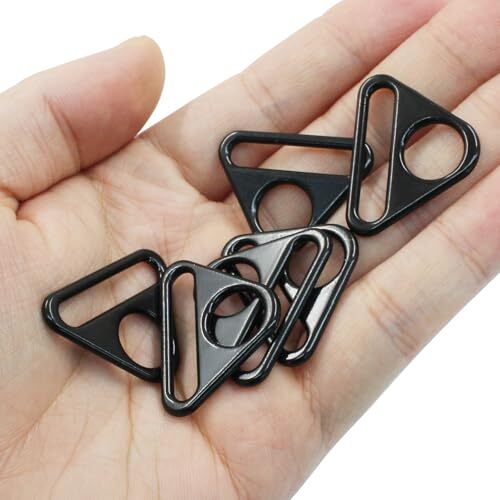 Black Metal Triangular Buckles 1 Inch
