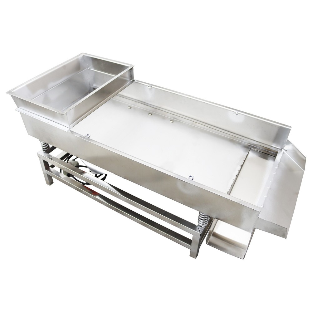 Electric Linear Vibrating Screen Sifter Sieve Machine 3mm Screen Single Layer
