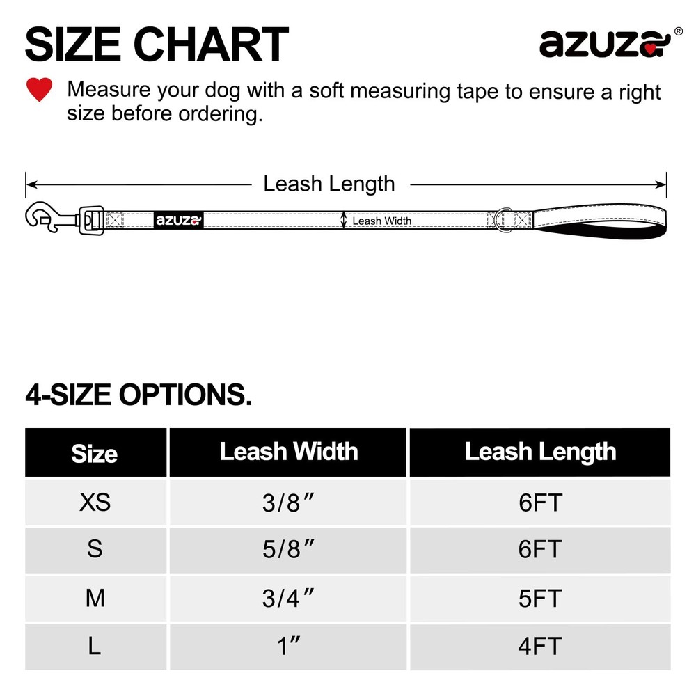 3 Pack Fruit Design Nylon Dog Leashes Strong & Durable Basic Dog Leash with E...