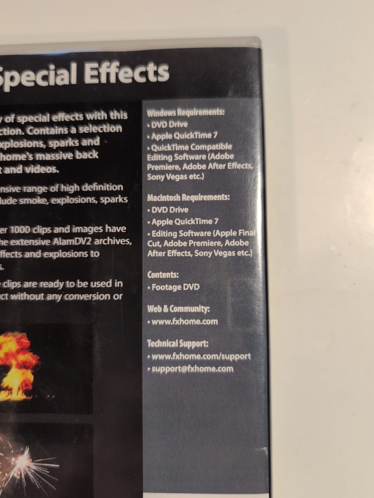 FX HOME FOOTAGE: SPECIAL EFFECTS DVD ROM