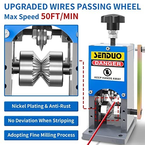 Manual Wire Stripper Machine for Drill - Portable Cable Stripping Tool, 0.06-1.5