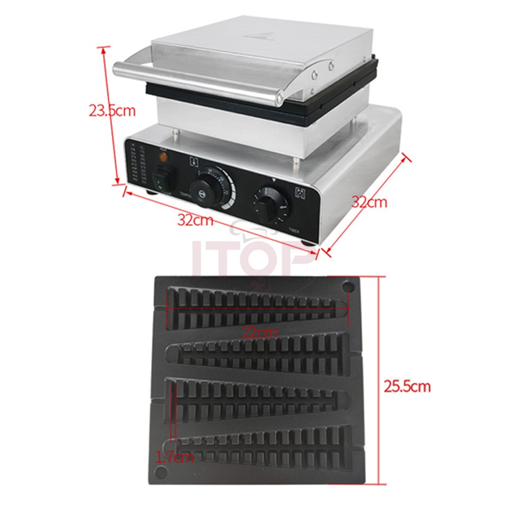 Electric Waffle Maker Waffle Machine Pine Tree Mould Iron Pancake Machine US