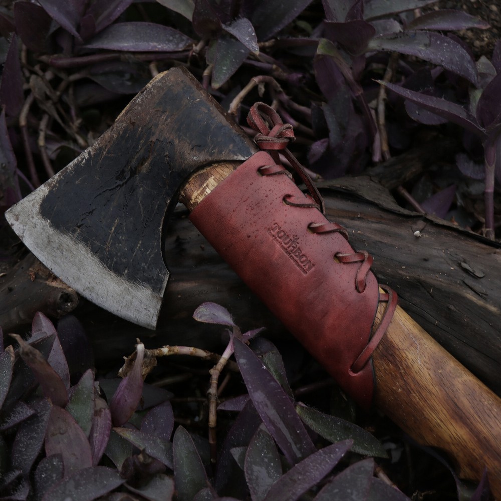 Tourbon Leather Axe Collar Ax Guard Holster Tools Handle Holder Neck Protector