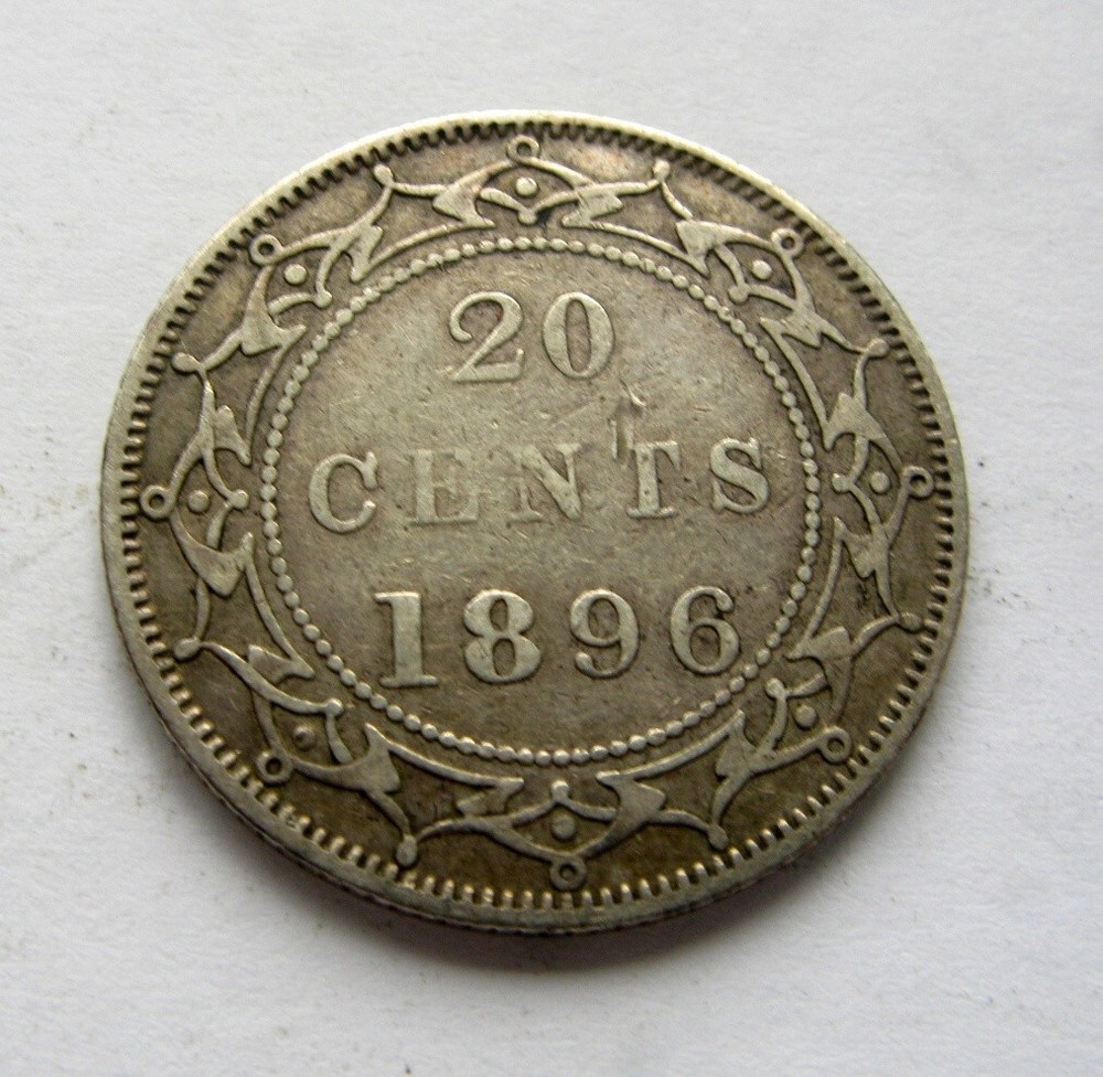 1896 Newfoundland 20 Cent - NICE
