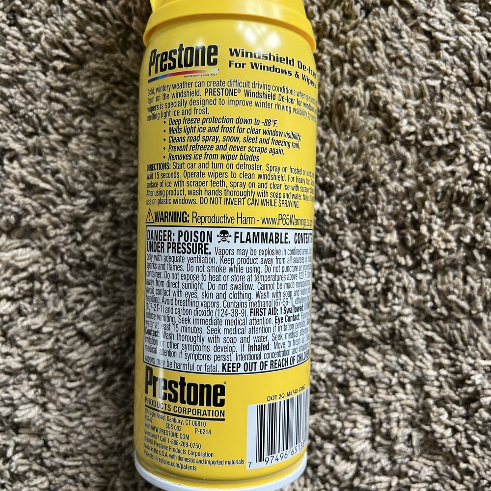 Prestone 11 Oz. Aerosol Windshield De-icer AS242P