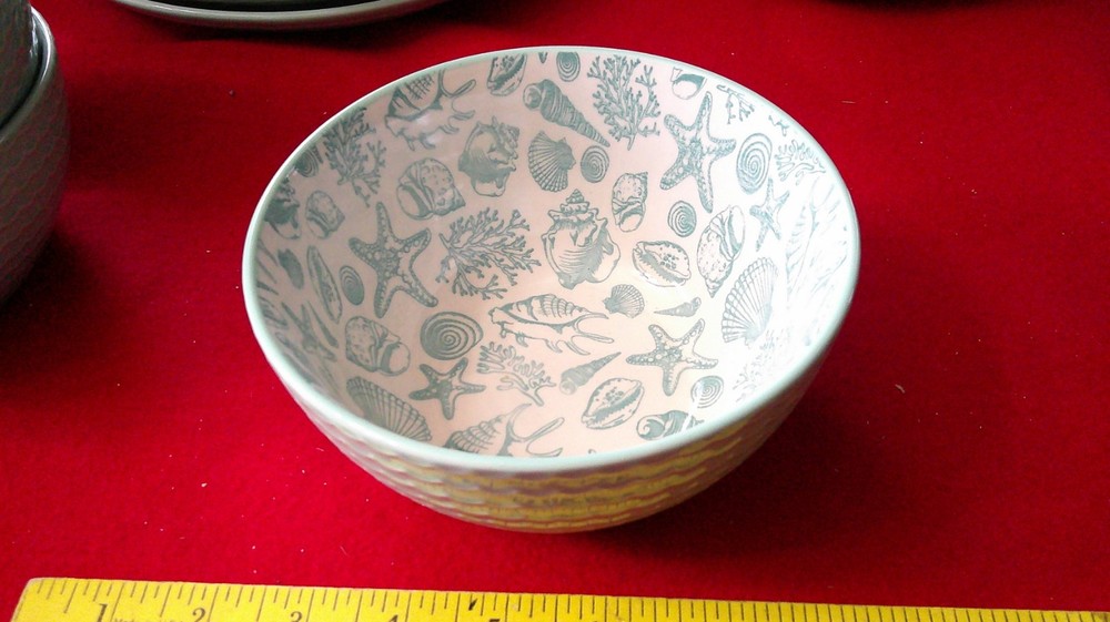 PFALTZGRAFF VENICE BEACH SHELL PATTERN PLATES BOWLS MUGS $5 BUCKS YOU PICK