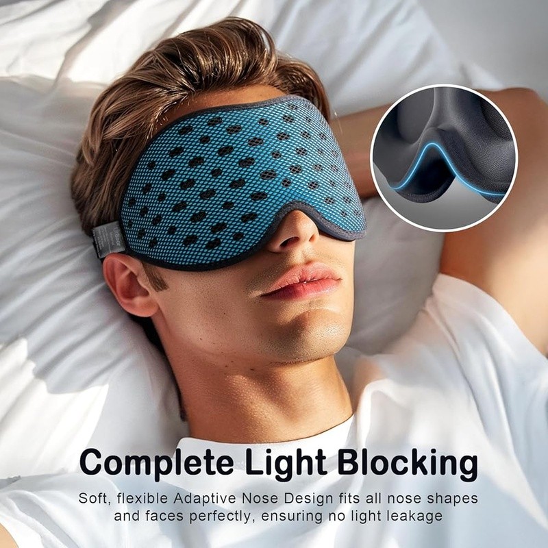 Breathable Sleep Mask Comfortable Light Blocking Adjustable Fit Side Sleepers US