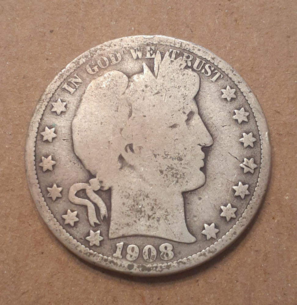 1908 O   BARBER HALF DOLLAR