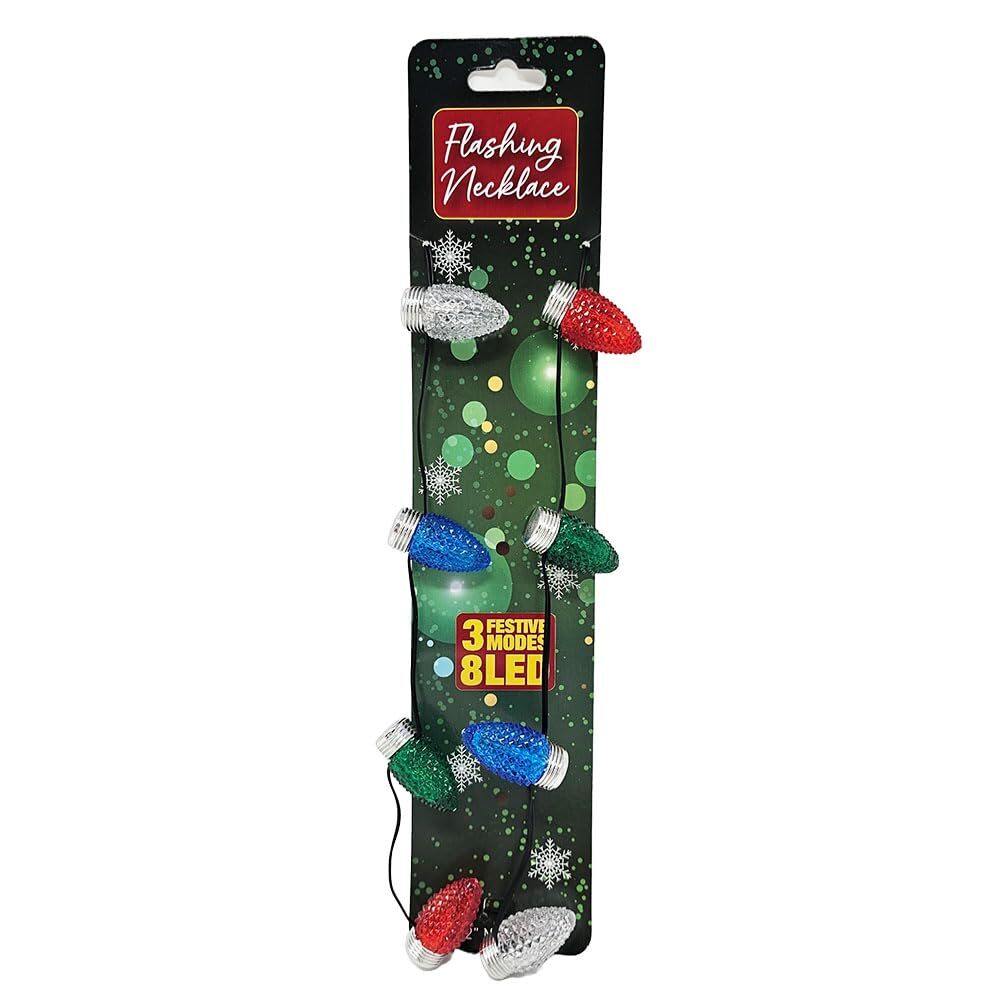 LED Christmas Bulb Necklaces