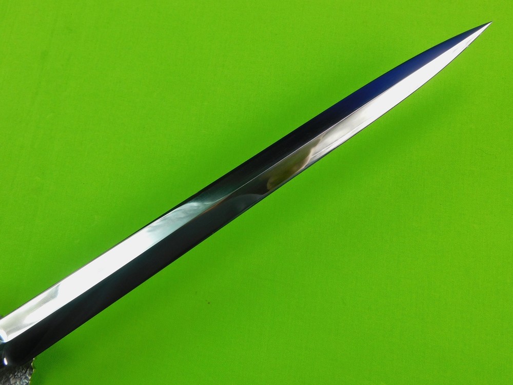 Custom Made Handmade Medieval Style Large Knife Dagger w/ 2 Scabbard