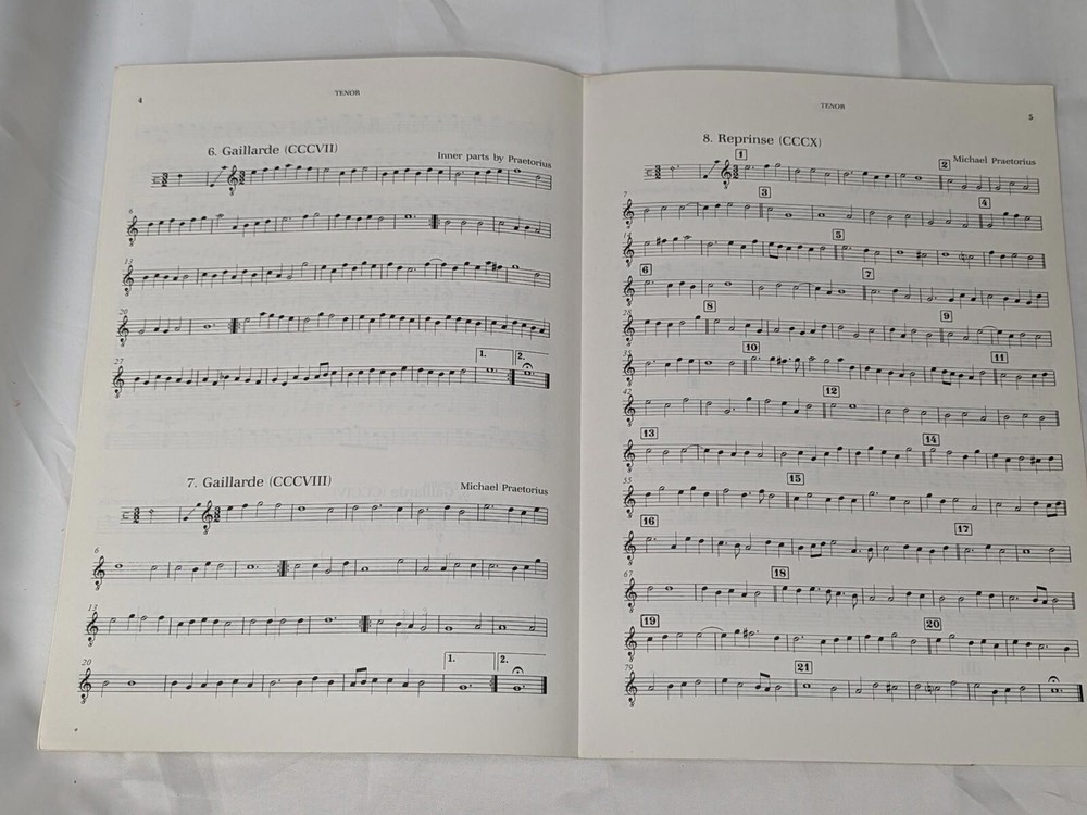 Consort Book Dances From Terpsichore Volume V Cantus Sheet Music