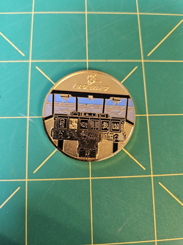 BOEING C-130 Avionics Modernization Program Challenge Coin USAF ANG Aircraft GE