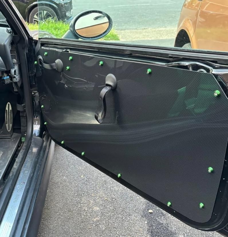 TRS Motorsport Fabric Door Handle Pull, Boot Trunk Strap, Grab Handle, Red