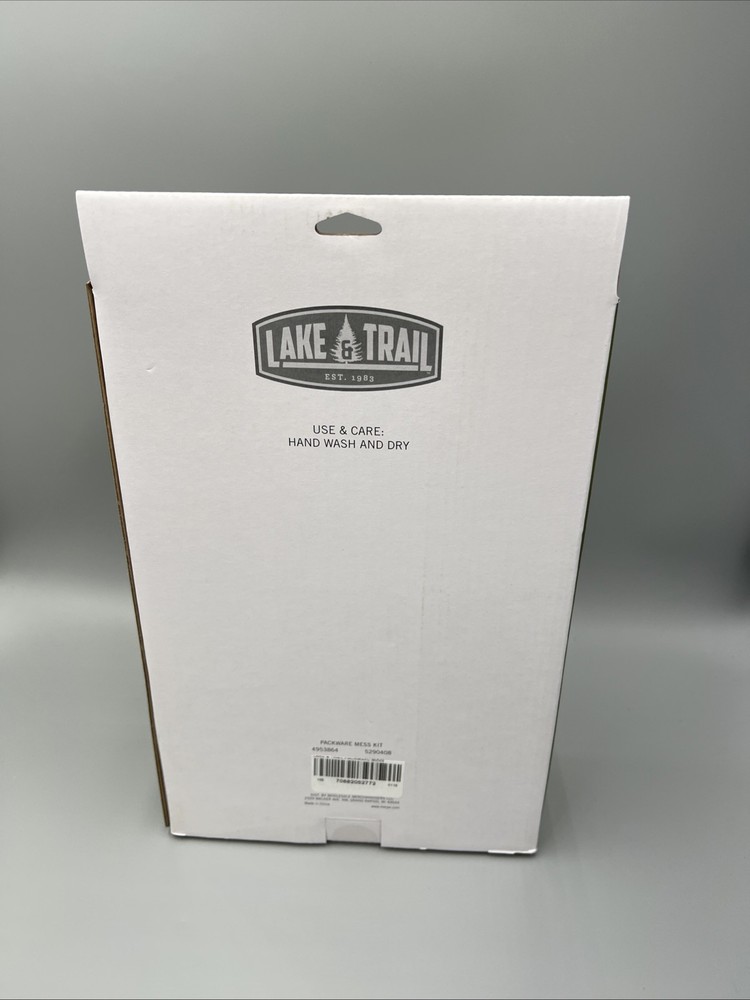 Lake & Trail Pack Ware Mess Kit, Camping, Hiking, Backpack, Container, Fork, ETC