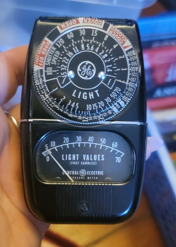 Vintage General Electric Exposure Meter, In Box, With Book