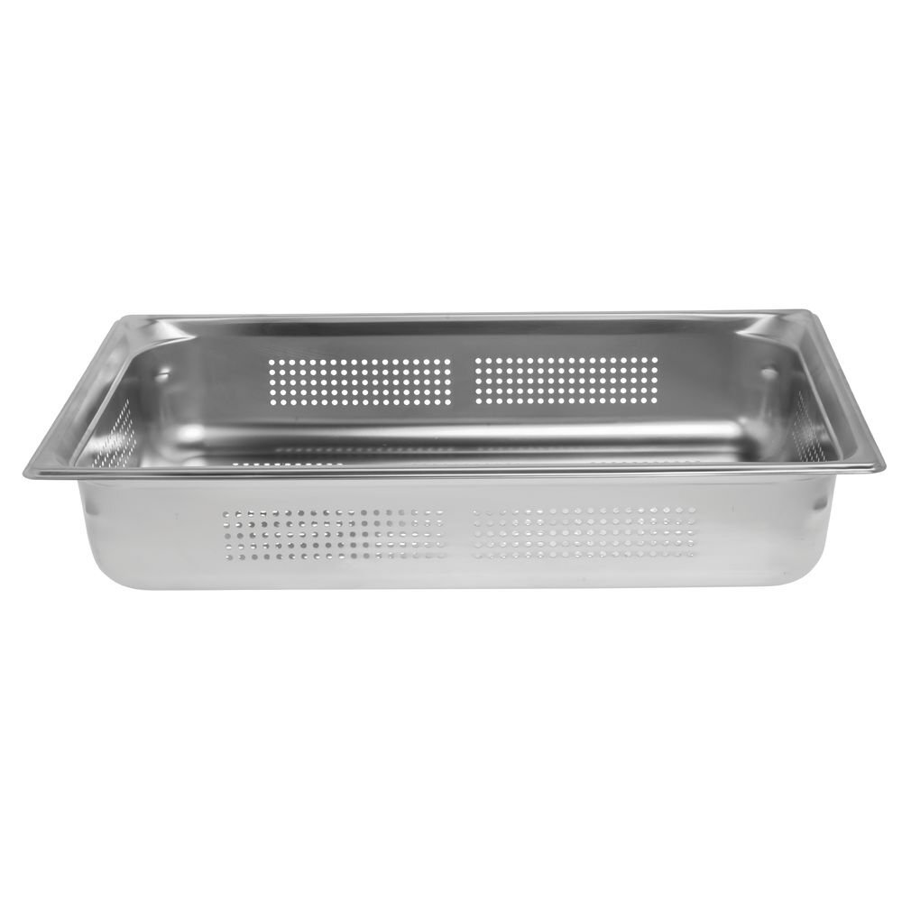 Super Pan 3 Full Size S/S Perforated Pan, 4" H