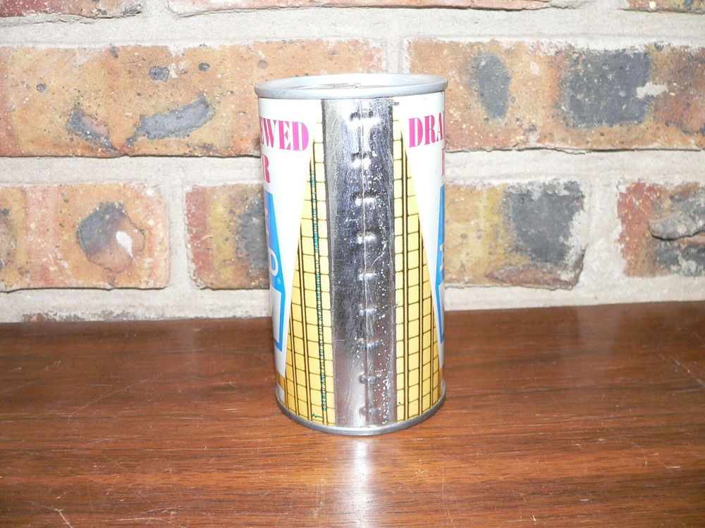 Vintage Draft Fox Head 400 Beer Pull Tab Straight Steel Beer Can~Bottom Opened
