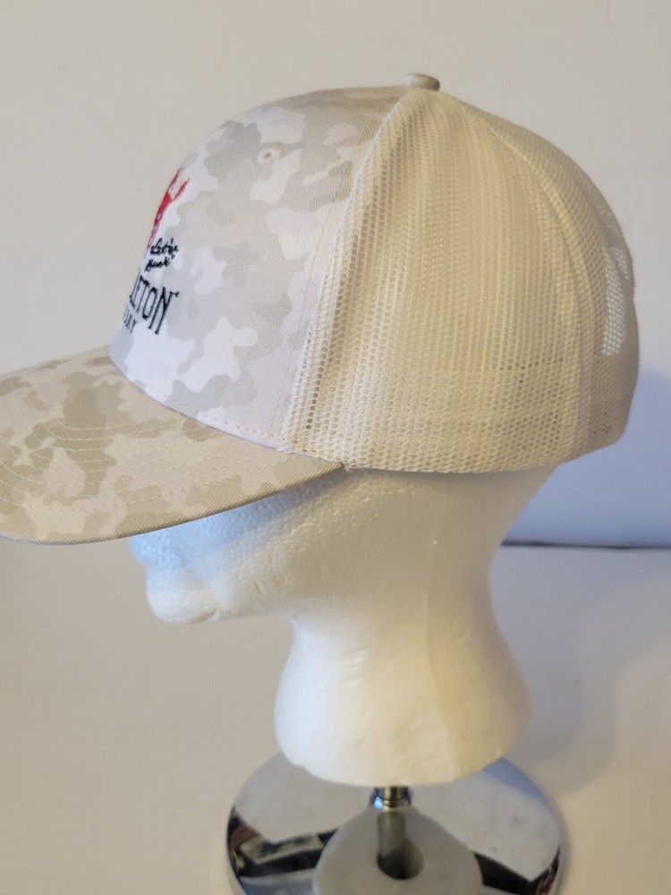 PENDLETON WHISKY BUCKING BRONCO PRINT WHITE ICE CAMO SNAPBACK HAT
