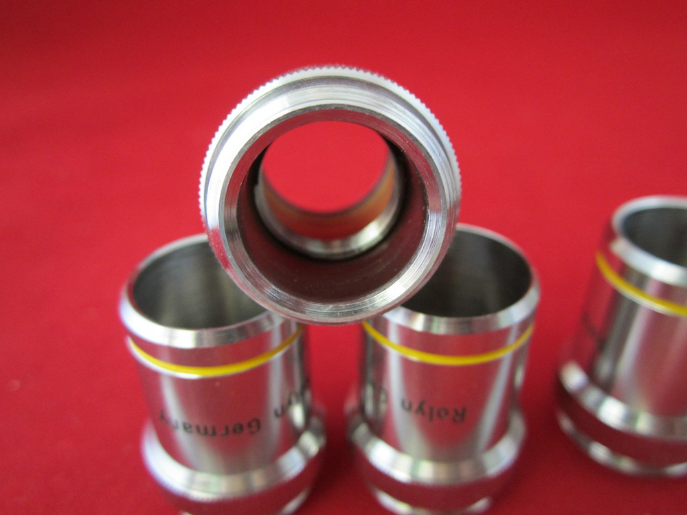 LOT 5 EA ROLYN MICROSCOPE OBJECTIVE PART [just shell without optics] BIN #4
