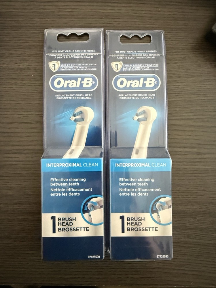 Oral B Interproximal Clean Toothbrush Replacement Brush Head 2 pack