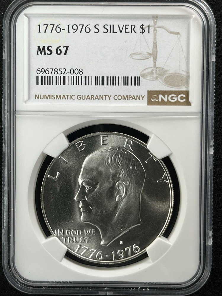 1976-S  $1 Eisenhower Silver Dollar NGC MS67      6967852-008