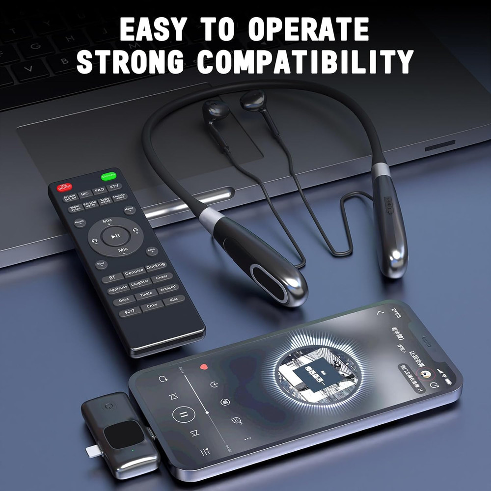 E8 Wireless Sound Card Live Streaming Earphones, Portable Multi-Function Sound C