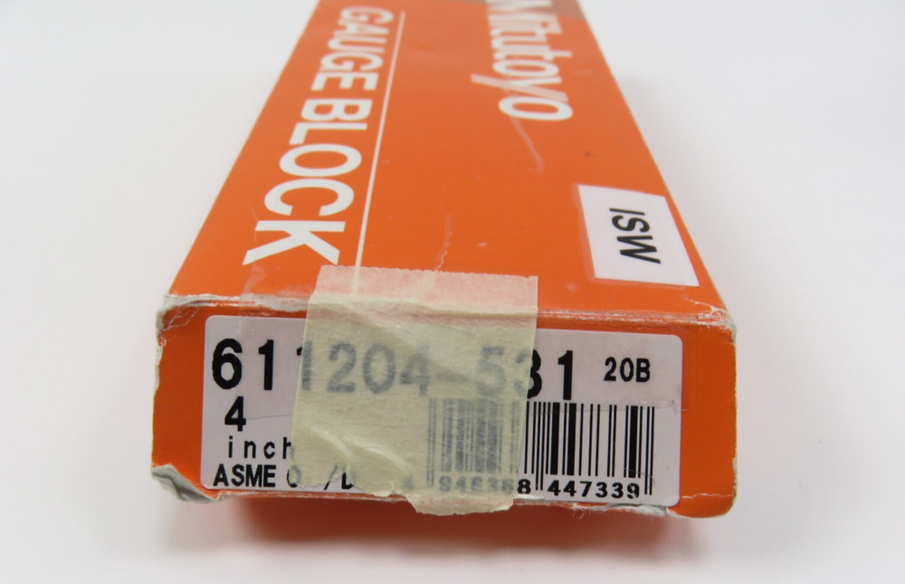 Mitutoyo 611204-531 Rectangular Gauge Block