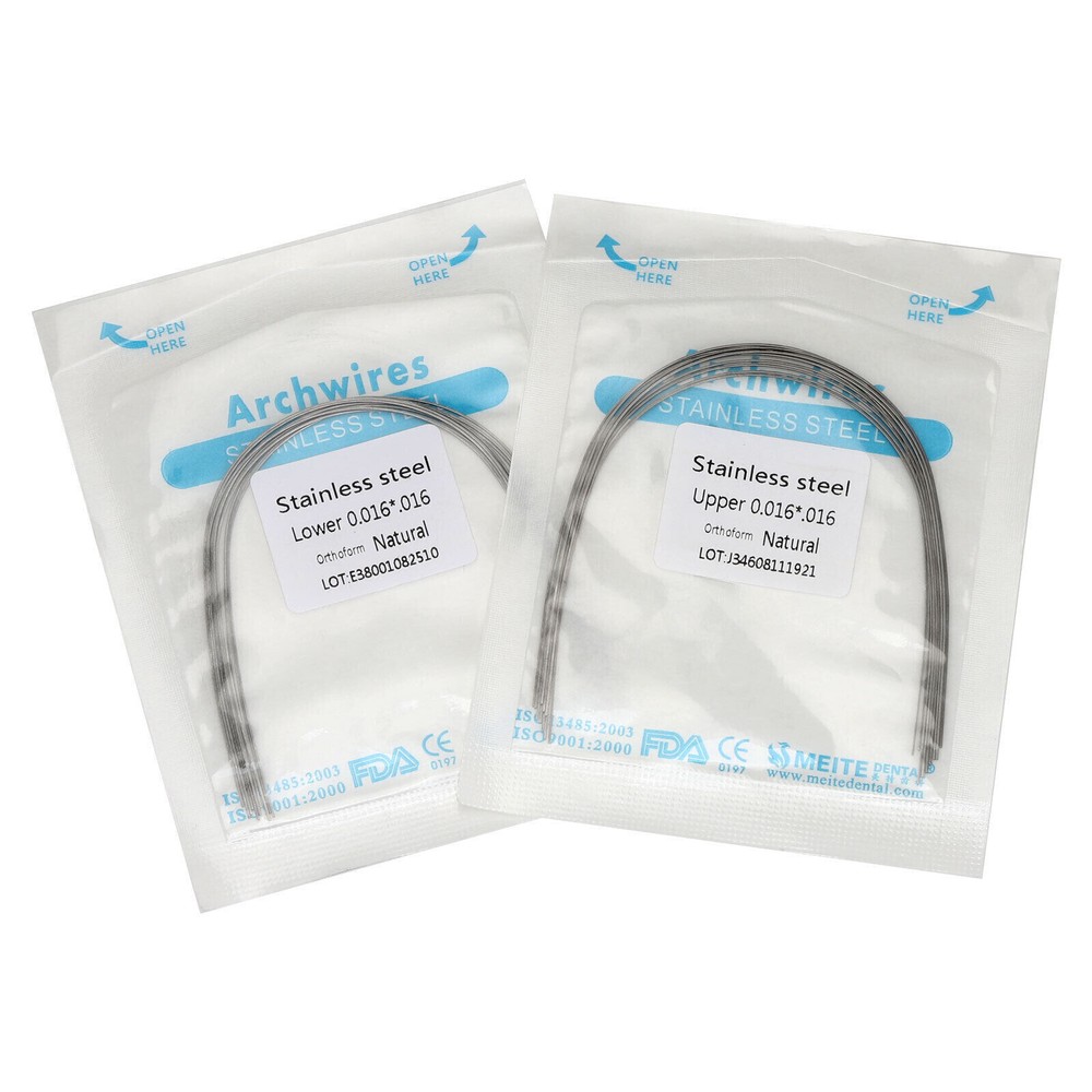 10 Pcs Dental Orthodontic Stainless Steel Natural Form Rectangular Arch Wire