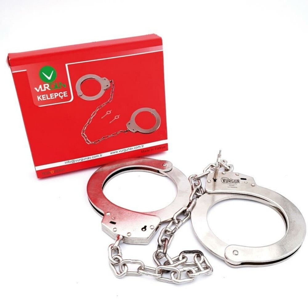 Vurgun Legcuffs Irons Handcuffs Steel Construction Double Lock Includes Two Keys