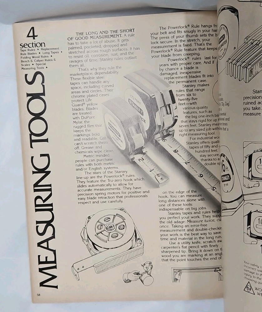 1982 Stanley Tools Catalog 11" x 8-1/2"