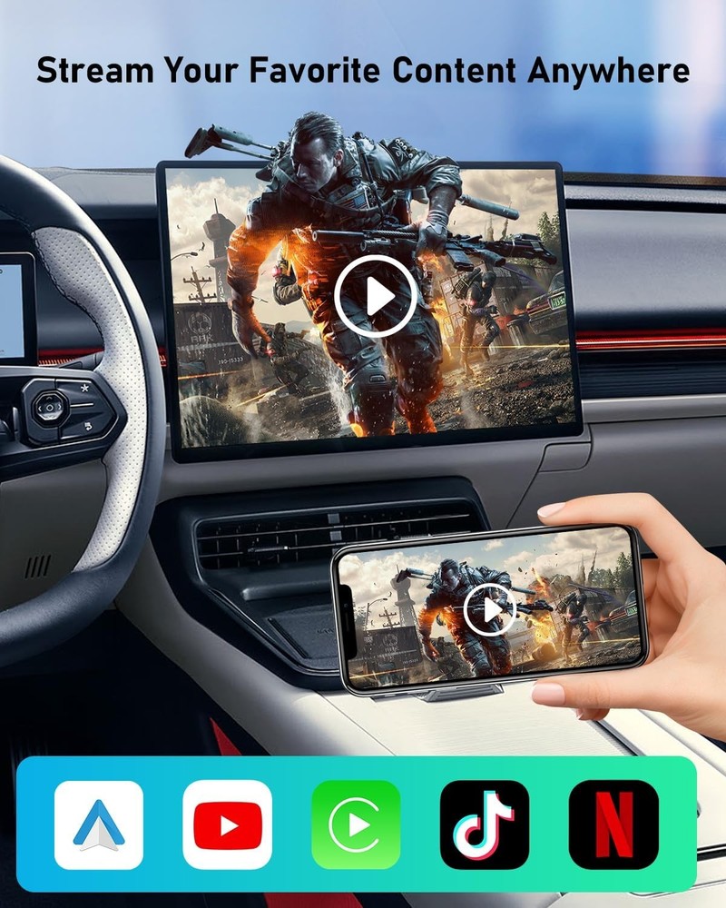 FAHREN Android 13 Wireless Apple CarPlay Android Auto AI Box Multimedia Adapter