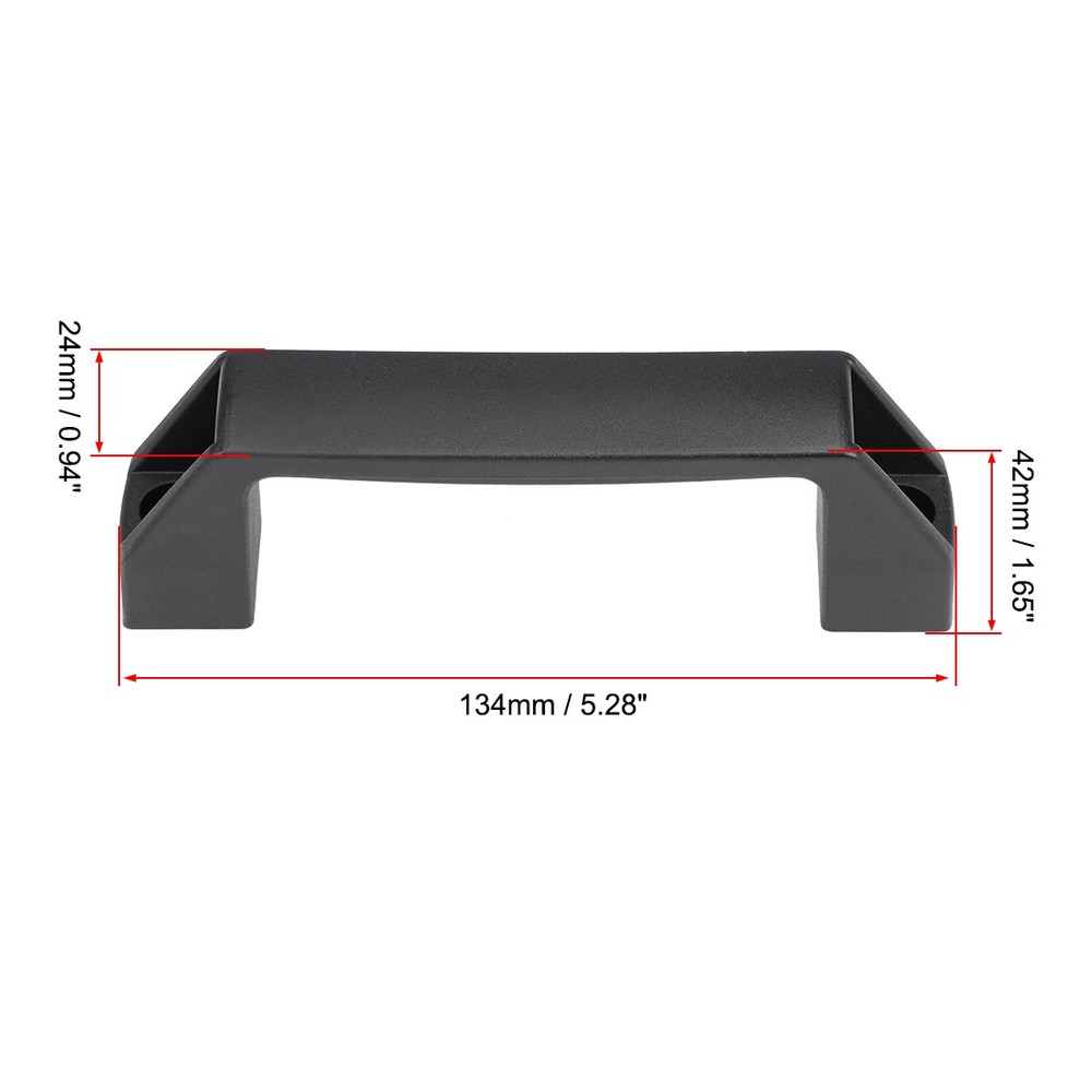 Plastic Pull Handles 115mm Hole Centers for Luggage Mechanical Equipment 4Pcs