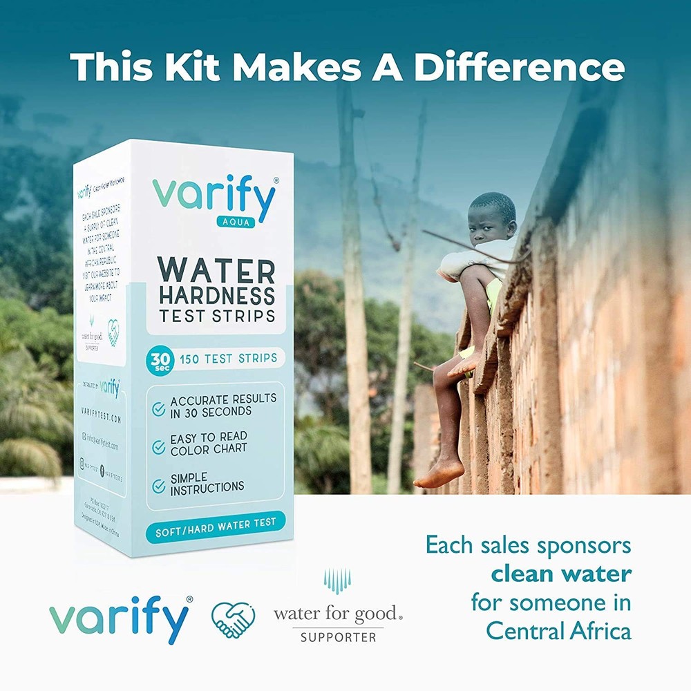 Varify Water Hardness Test Kit - Testing for Home, 150 Strips