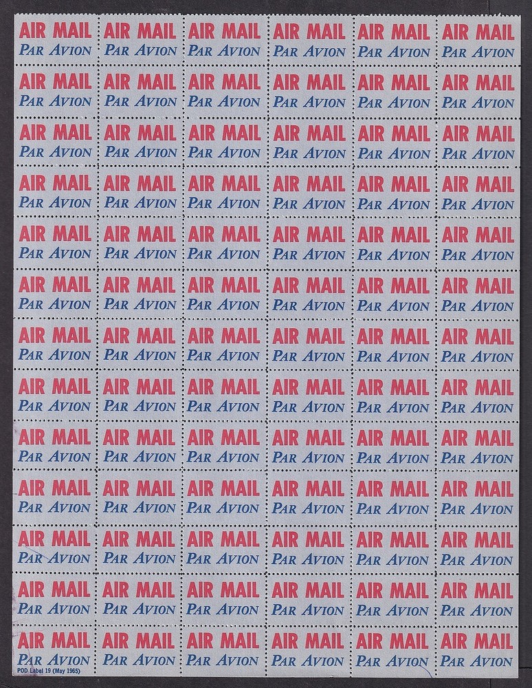 US Airmail & Special Delivery sheets (14 sheets)