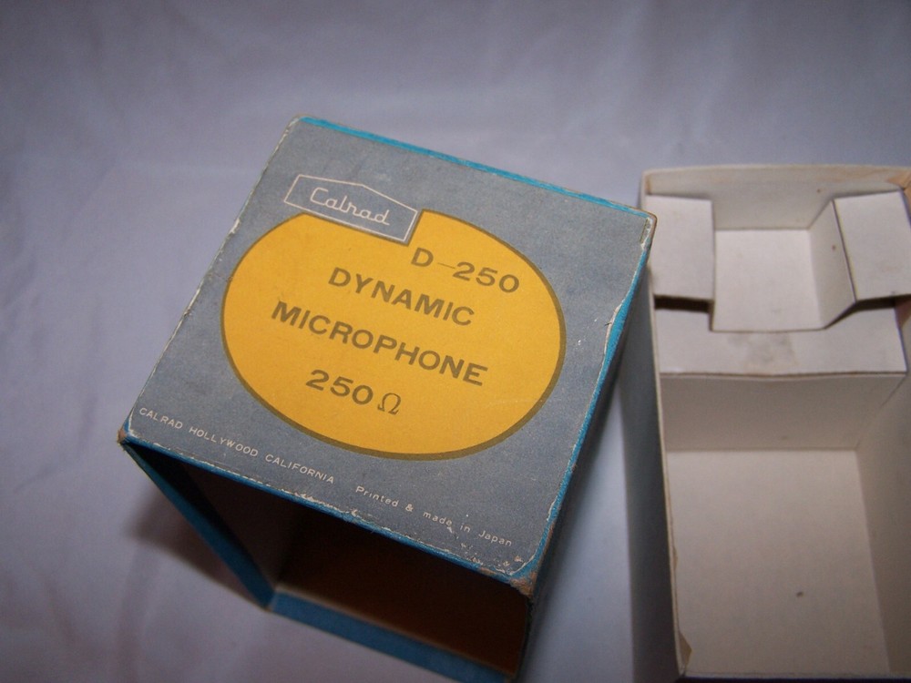 Vintage Calrad D-250 Dynamic Microphone EMPTY BOX ONLY