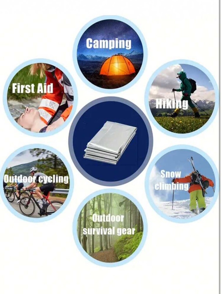 1pc Emergency Polyester Film Insulation Blanket